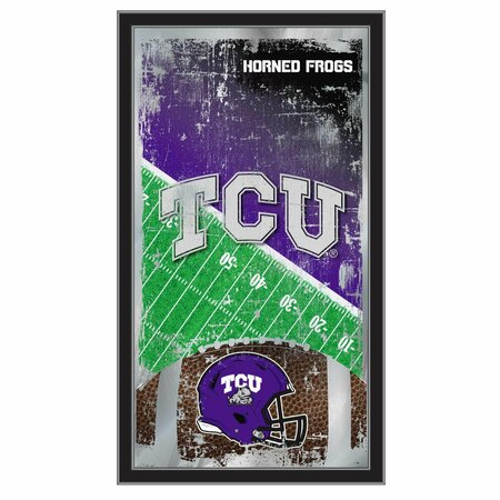 HOLLAND BAR STOOL CO TCU 15" x 26" Football Mirror MFtblTexChr